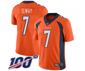 Nike Broncos #7 John Elway Orange Men's Stitched NFL 100th Season Vapor Limited Jersey