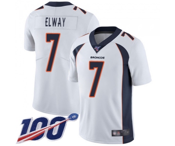 Nike Broncos #7 John Elway White Men's Stitched NFL 100th Season Vapor Limited Jersey
