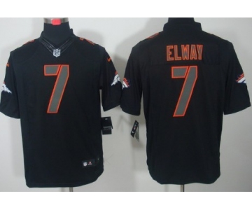 Nike Denver Broncos #7 John Elway Black Impact Limited Jersey
