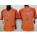 Nike Denver Broncos #7 John Elway Drift Fashion Orange Womens Jersey