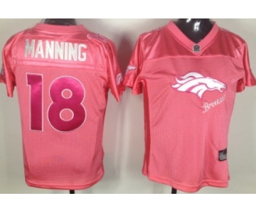 Denver Broncos #18 Peyton Manning 2011 Pink Stitched Womens Jersey