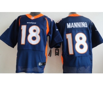 Nike Denver Broncos #18 Peyton Manning 2013 Blue Elite Jersey