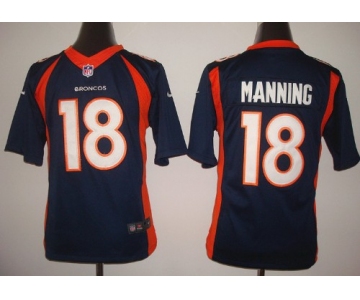 Nike Denver Broncos #18 Peyton Manning 2013 Blue Limited Kids Jersey