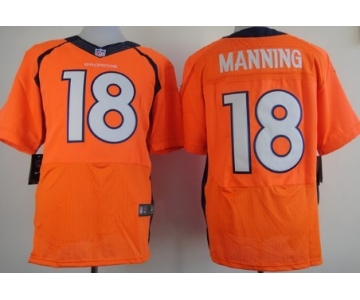 Nike Denver Broncos #18 Peyton Manning 2013 Orange Elite Jersey