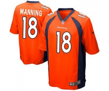 Nike Denver Broncos #18 Peyton Manning 2013 Orange Game Jersey