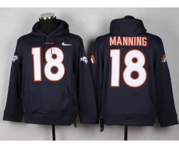 Nike Denver Broncos #18 Peyton Manning Blue Hoodie