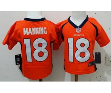 Nike Denver Broncos #18 Peyton Manning Orange Toddlers Jersey