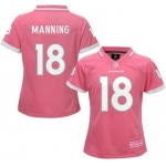 Women's Denver Broncos #18 Peyton Manning Pink Bubble Gum 2015 NFL Jersey