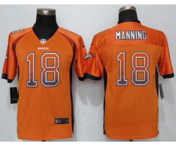 Youth Denver Broncos #18 Peyton Manning Orange Drift Fashion Stitched Nike NFL Football Jersey