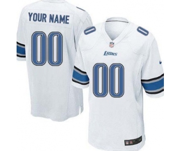 Kids' Nike Detroit Lions Customized White Limited Jersey