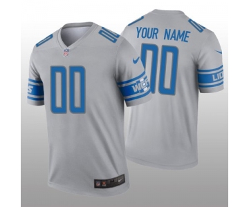 Men's Detroit Lions Custom Gray Inverted Legend Jersey