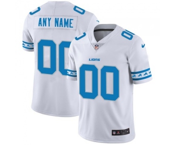 Men's Detroit Lions Custom Nike White Team Logo Vapor Limited NFL Jersey