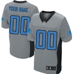 Men's Nike Detroit Lions Customized Gray Shadow Elite Jersey