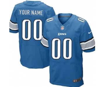 Men's Nike Detroit Lions Customized Light Blue Elite Jersey