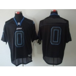 Men's Nike Detroit Lions Customized Lights Out Black Elite Jersey