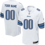 Men's Nike Detroit Lions Customized White Game Jersey