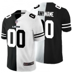 Nike Detroit Lions Customized Black And White Split Vapor Untouchable Limited Jersey