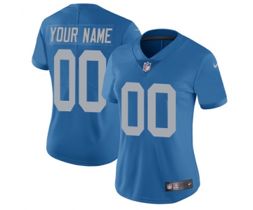 Women's Nike Detroit Lions Alternate Blue Customized Vapor Untouchable Limited NFL Jersey