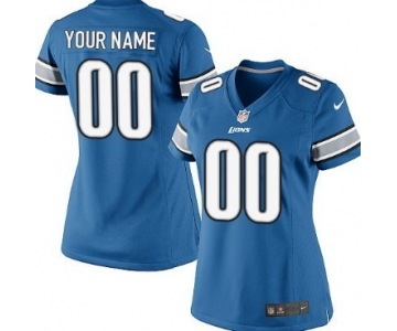 Women's Nike Detroit Lions Customized Light Blue Game Jersey