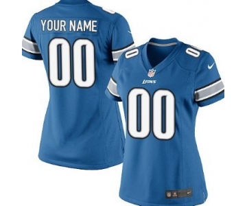 Women's Nike Detroit Lions Customized Light Blue Limited Jersey