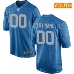 Youth Detroit Lions Nike Royal Custom Alternate Game Jersey