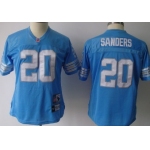 Detroit Lions #20 Barry Sanders Light Blue Womens Jersey