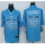 Detroit Lions #20 Barry Sanders Royal Blue Strobe 2015 NFL Nike Fashion Jersey