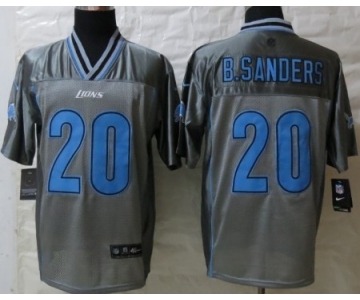 Nike Detroit Lions #20 Barry Sanders 2013 Gray Vapor Elite Jersey