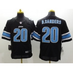 Nike Detroit Lions #20 Barry Sanders Black Elite Jersey