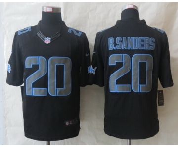 Nike Detroit Lions #20 Barry Sanders Black Impact Limited Jersey