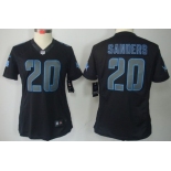 Nike Detroit Lions #20 Barry Sanders Black Impact Limited Womens Jersey