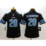 Nike Detroit Lions #20 Barry Sanders Black Limited Kids Jersey