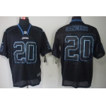 Nike Detroit Lions #20 Barry Sanders Lights Out Black Elite Jersey