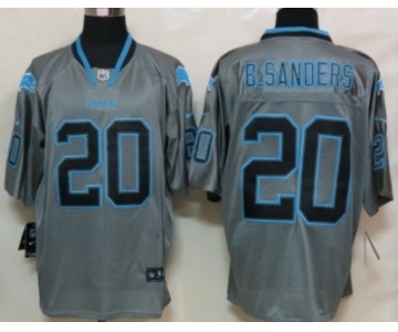 Nike Detroit Lions #20 Barry Sanders Lights Out Gray Elite Jersey