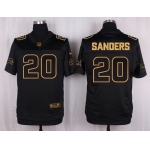 Nike Lions #20 Barry Sanders Black Men's Stitched NFL Elite Pro Line Gold Collection Jersey