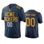 Green Bay Packers Custom Navy Vapor Limited City Edition NFL Jersey