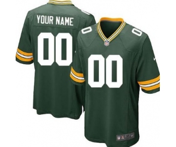 Kids' Nike Green Bay Packers Customized Green Limited Jersey