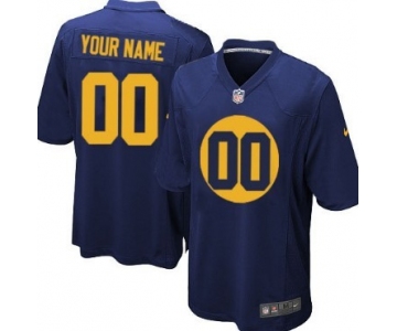 Kids' Nike Green Bay Packers Customized Navy Blue Limited Jersey