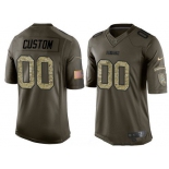 Men's Green Bay Packers Custom Olive Camo Salute To Service Veterans Day NFL Nike Limited Jersey