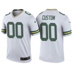 Men's Green Bay Packers White Custom Color Rush Legend NFL Nike Limited Jersey