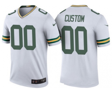 Men's Green Bay Packers White Custom Color Rush Legend NFL Nike Limited Jersey