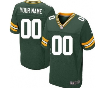 Men's Nike Green Bay Packers Customized Green Elite Jersey