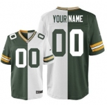 Men's Nike Green Bay Packers Customized Green/White Two Tone Elite Jersey