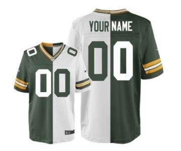 Men's Nike Green Bay Packers Customized Green/White Two Tone Elite Jersey