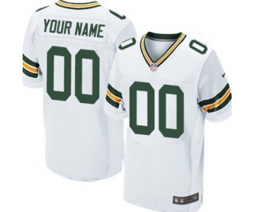 Men's Nike Green Bay Packers Customized White Elite Jersey