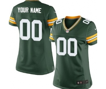 Women's Nike Green Bay Packers Customized Green Limited Jersey