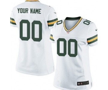 Women's Nike Green Bay Packers Customized White Limited Jersey