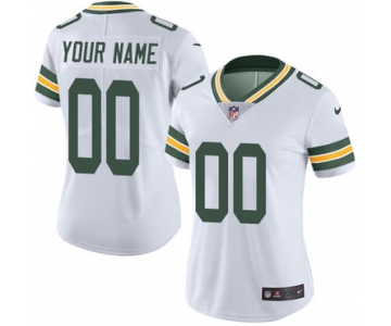 Women's Nike Green Bay Packers Road White Customized Vapor Untouchable Player Limited Jersey