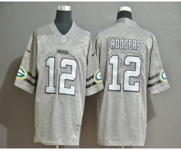 Men's Green Bay Packers #12 Aaron Rodgers 2019 Gray Gridiron Vapor Untouchable Stitched NFL Nike Limited Jersey