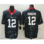 Men's Green Bay Packers #12 Aaron Rodgers 2020 Camo Limited Stitched Nike NFL Jersey